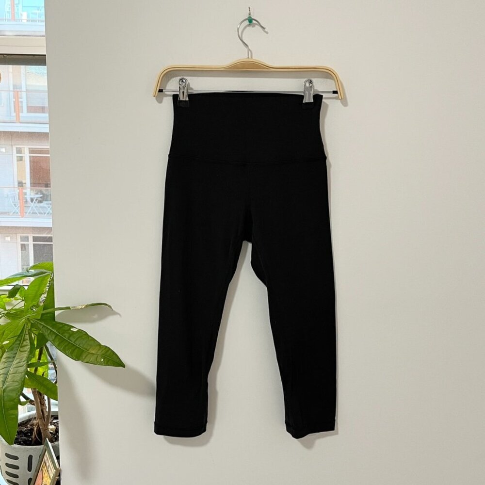 Lululemon Black Align Crop Leggings Size 4